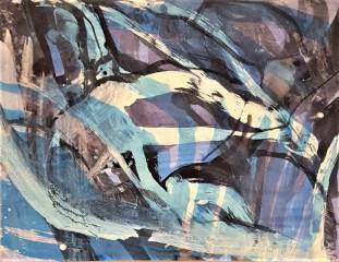 dtrempe sur papier, 50x65 cm 2017